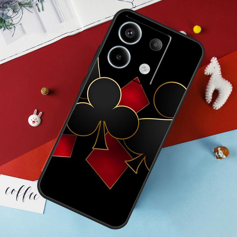 Чехол для игральных карт в стиле Покер для Xiaomi Redmi Note 14 12 11 10 13 Pro 15 Pro Plus Redmi 15 14C 10C 12C 13C 15C