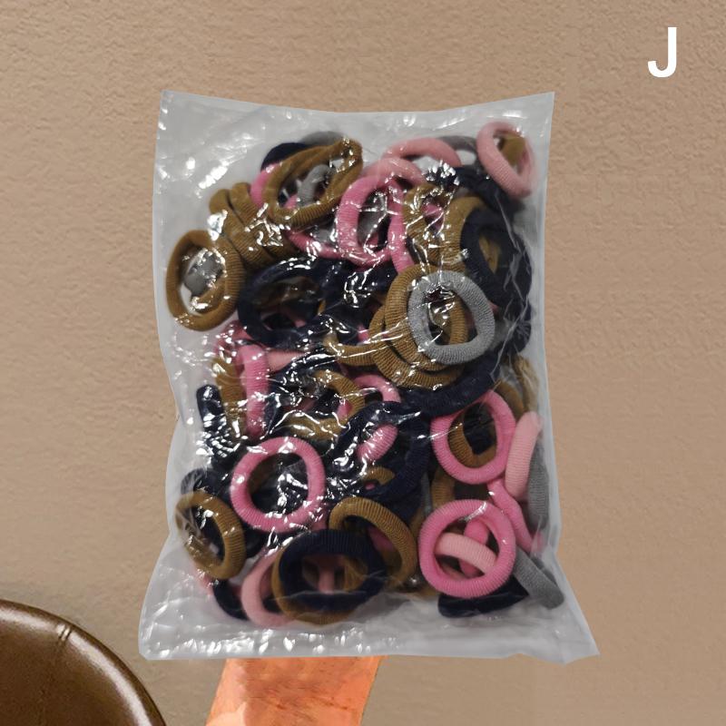 100Pcs Colorful Basic Nylon Ealstic Hair Band Kids Girls Ponytail Holder Ties Scrunchie Mini Headwear Rubber Bands Hair Rope