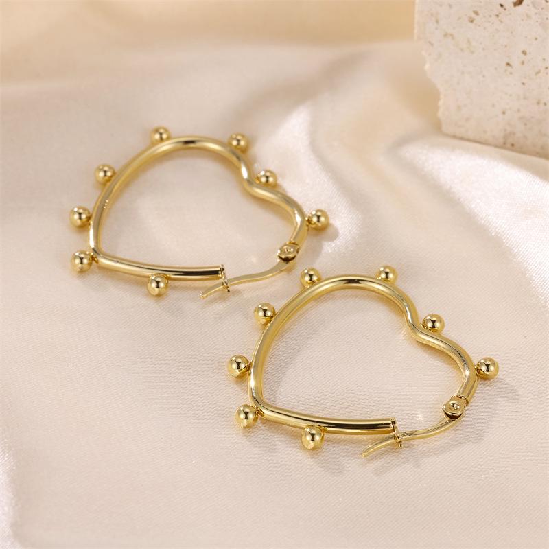 Геометричные минималистичные серьги из нержавеющей стали с 18-каратным золотым покрытием