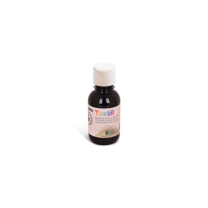 Peinture textile - PRIMO - 800 - 125ml - Bouchon Flux Control - Noir