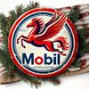 Винтажная металлическая жестяная вывеска Mobil Pegasus Ретро Настенный Декор 8x8 Дюймов