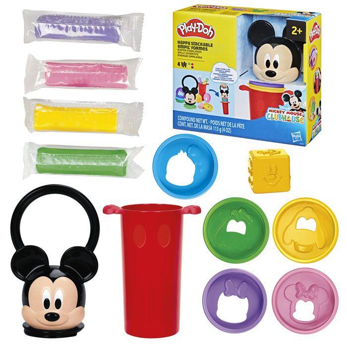 Play-Doh Disney Junior Empil' Formes, Coffret de pâte à modeler Mickey, Loisirs créatifs, dès 2 ans