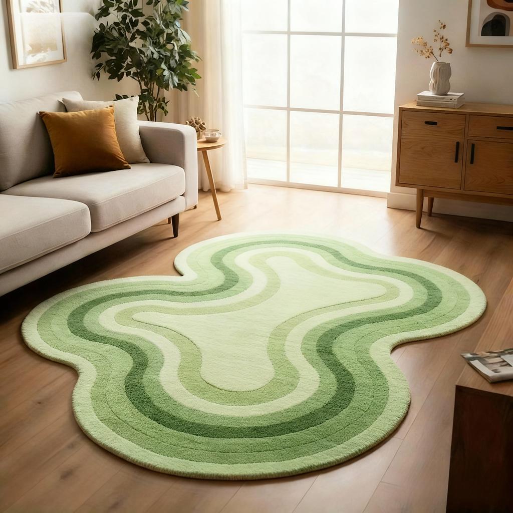 Irregular Shape Carpets for Living Room Fluffy Soft Lounge Dopamine Floor Mat Large Area Bedroom Decor Carpet Thickend Plush Rug
