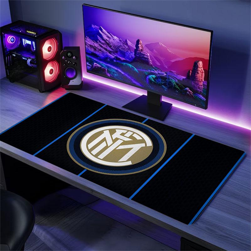 FC Internazionale Milano Mouse Pad, Large Gaming Desk Mat, Non-slip XXL Mousepad for Laptop & Tablet, Mini PC Playmat with Stitched Edges