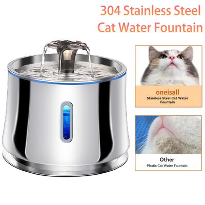 Petavista 2.5L Cat Water Fountain нержавеющая сталь автоматический фонтан для поения кошек для диспенсера воды для кошек аксессуары ультра-тихий