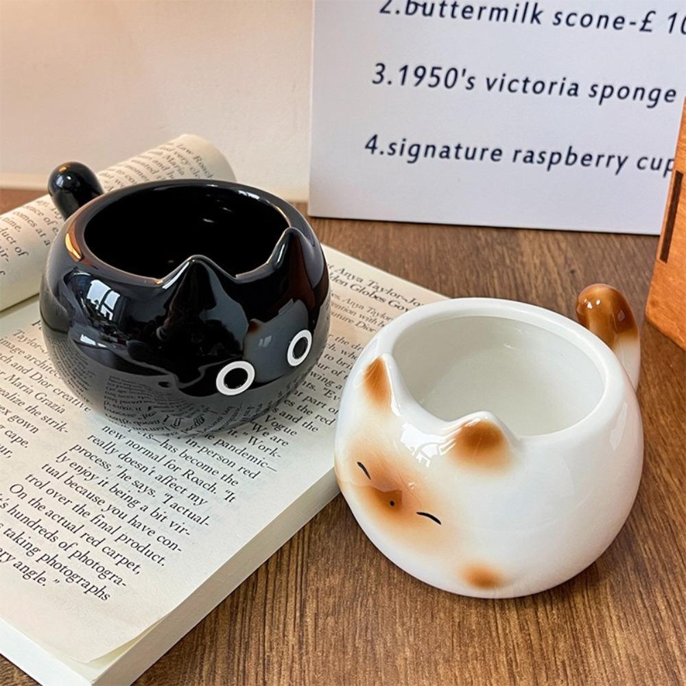 Funny Coffee Cups Exquisite Afternoon Tea Mug Creative Cat Ceramic Cup Office
