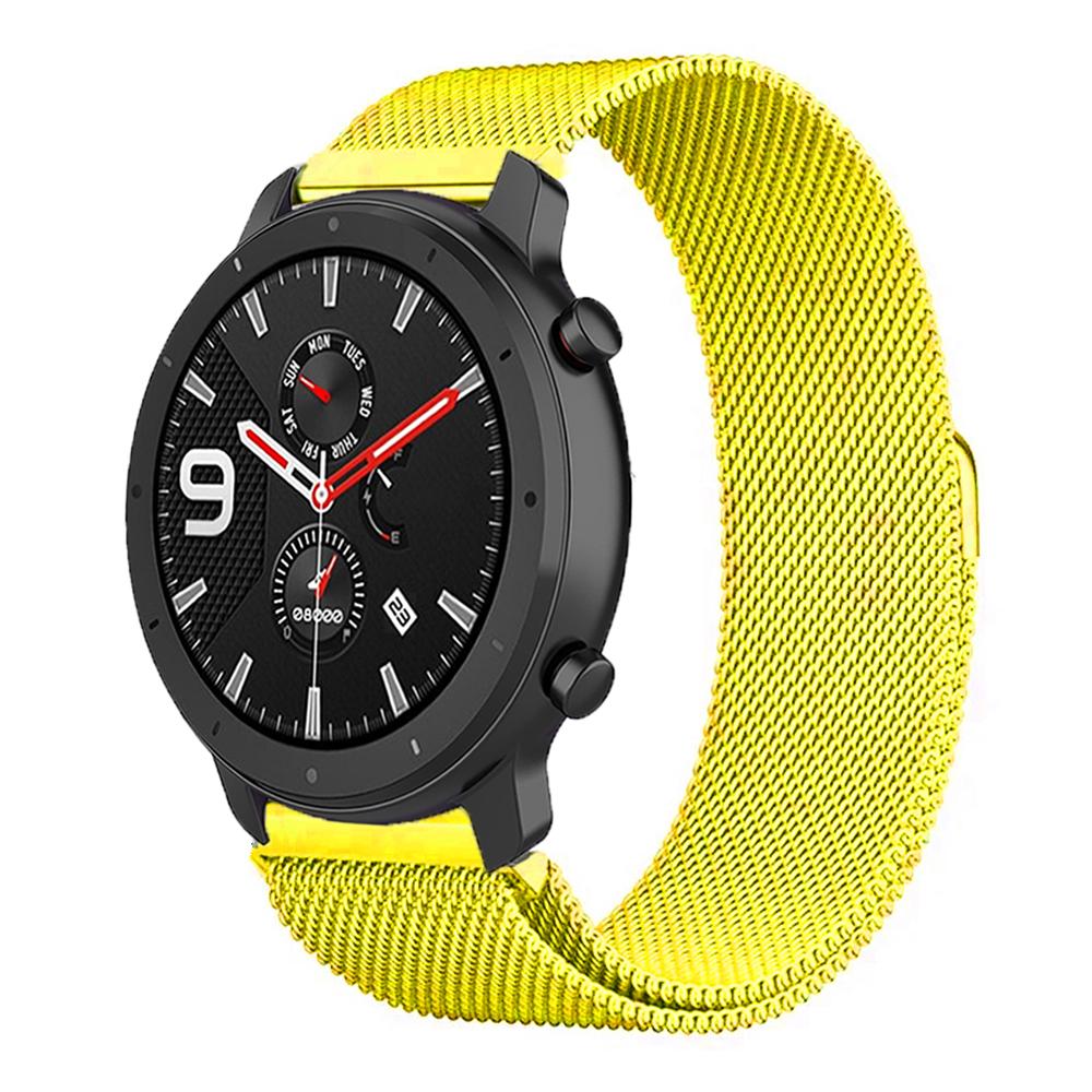 20 мм 22 мм Магнитный миланский ремешок для Amazfit Active 2/GTS 4 3 mini/GTR 47 мм Металлический браслет для Amazfit Balance 2 1/Bip 6 Ремень