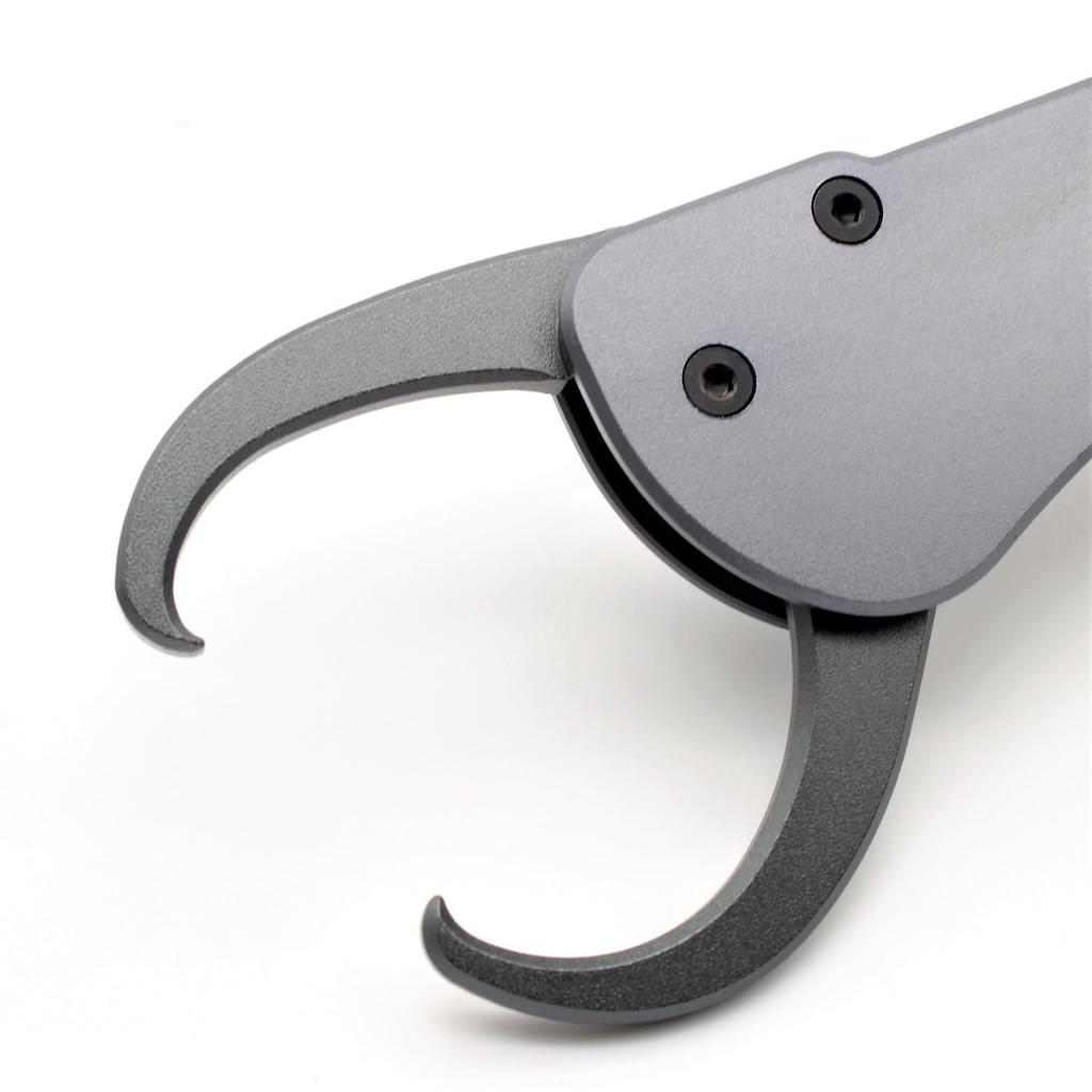 1091 Fish Grip Lightweight Aluminum Fish Grip Long Reach Gun Grip Gray (Iregui) (Stealth (Aluminum Trigger))