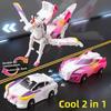 Non-Toxic Collision Transforming Dinosaur Car Toy Magnetic Dinosaur Transformer Car Transform Into Dinosaurs Fun Transforming Cars