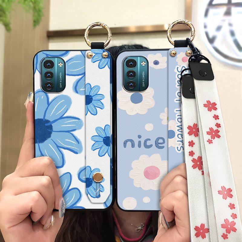Kickstand Protective Phone Case For Nokia G11/G21 Flower Anti-knock Ring Shockproof Fashion Design Soft Case Durable