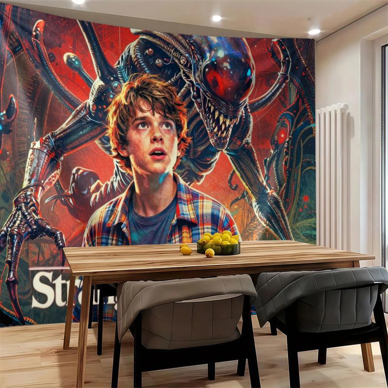 S-Stranger T-Things Sci-Fi Horror Tapestry Wall Hanging Banner Background Backdrops Living Room Cloth Bedroom Party Decor Gift