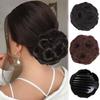 Синтетические волосы пучок коготь зажим пончик расширение высокотемпературное волокно быстро носить для женщин