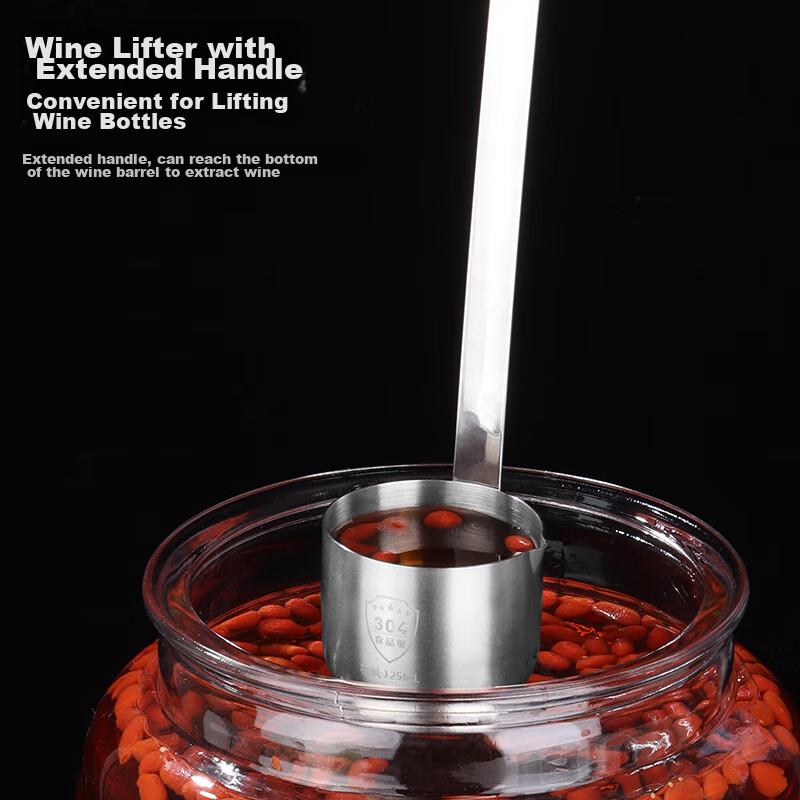 BJ 304 Stainless Steel Wine Pourer, Two Liang Half Measuring Cup for Liquor, Wine Dipper, Vinegar And Oil Pouring Ladle, 125ml