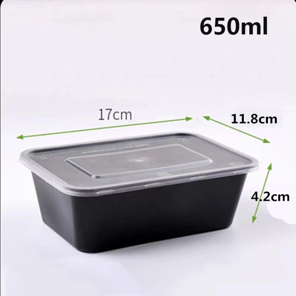 5Pcs/set Large Capacity Disposable Food Containers Plastic Lunch Box Creative Fridge Storage Boxes