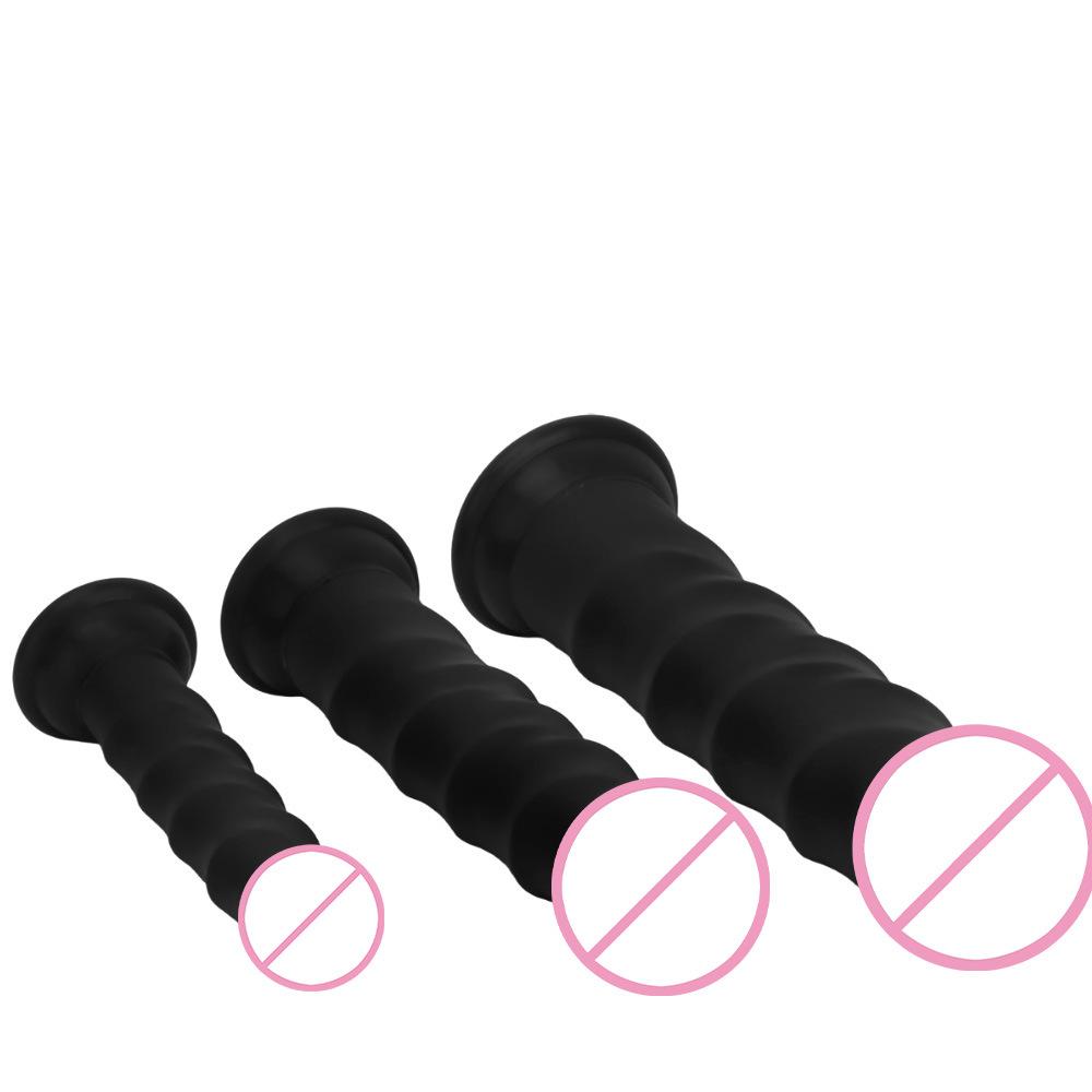 Liquid Silicone Super Large Black Mushroom Head Super Long Thick Imitation Real and Fake Large Penis Anal Plug Toy Fake Vagina Anus Chrysanthemum