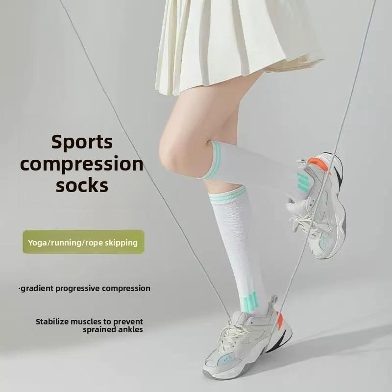 Длинные мышцы могут сдавливать носки. Женская скакалка, бег на открытом воздухе, йога, утолщенные компрессионные носки на подошве из махры