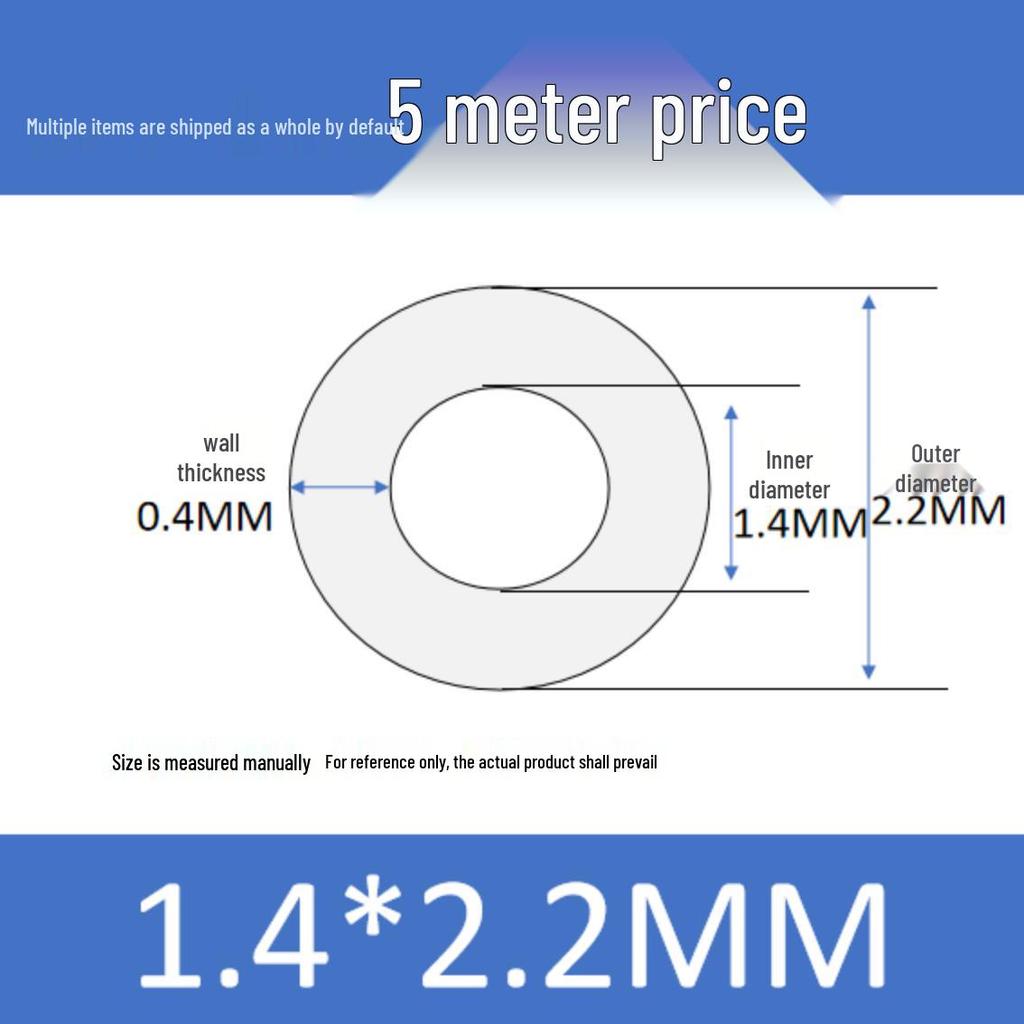 Маленькая высокотемпературная пищевая силиконовая трубка - Внутренний диаметр 0,3-1