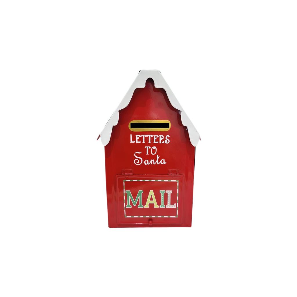 Рождественский почтовый ящик в виде кованого железного домика, Рождественская мебель и садовые украшения