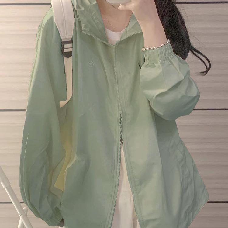 WTEMPO Women Sun-Protective Outdoor Sports Coats Sunscreen Hat Ice Silk Sun Protection Clothing Anti UV Windbreaker