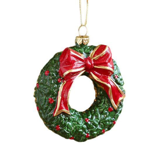 Мультяшные пластиковые украшения Санта, елочные дизайны, красочные рождественские украшения с