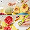 4 In 1 Stainless Steel Fruit Tool Set Melon Ball Spoon Set Knife Shape Set Fruit Carving Knife Cutter Watermelon Slicer Kitchen Accessories KTY