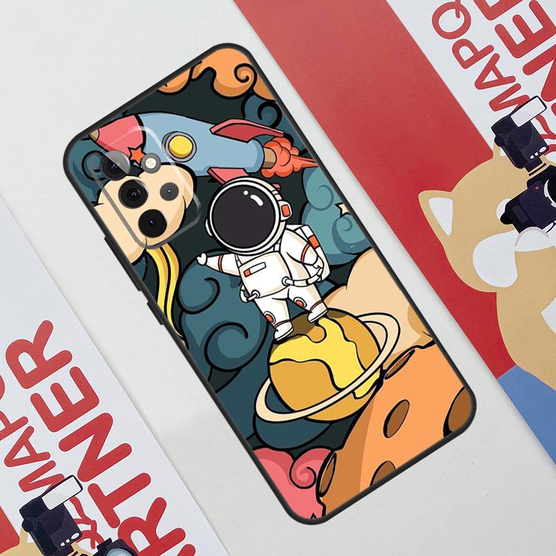 Cute galaxy Astronaut Case For Samsung Galaxy A34 A54 A14 A56 A36 A16 A06 A13 A53 A12 A22 A32 A52 A35 A17 A15 A55