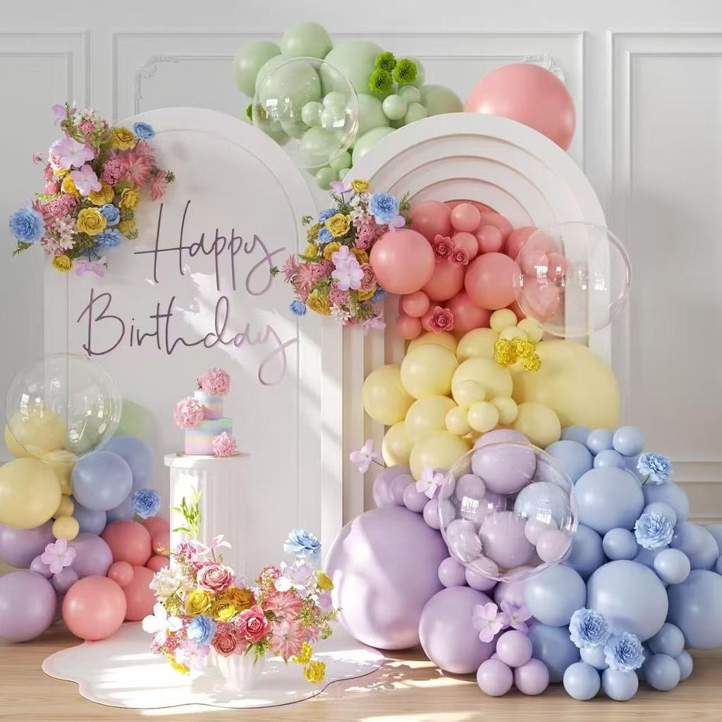 Wreath Balloon Chain Package Macaron Latex Balloon Set Birthday Party Wedding Decoration