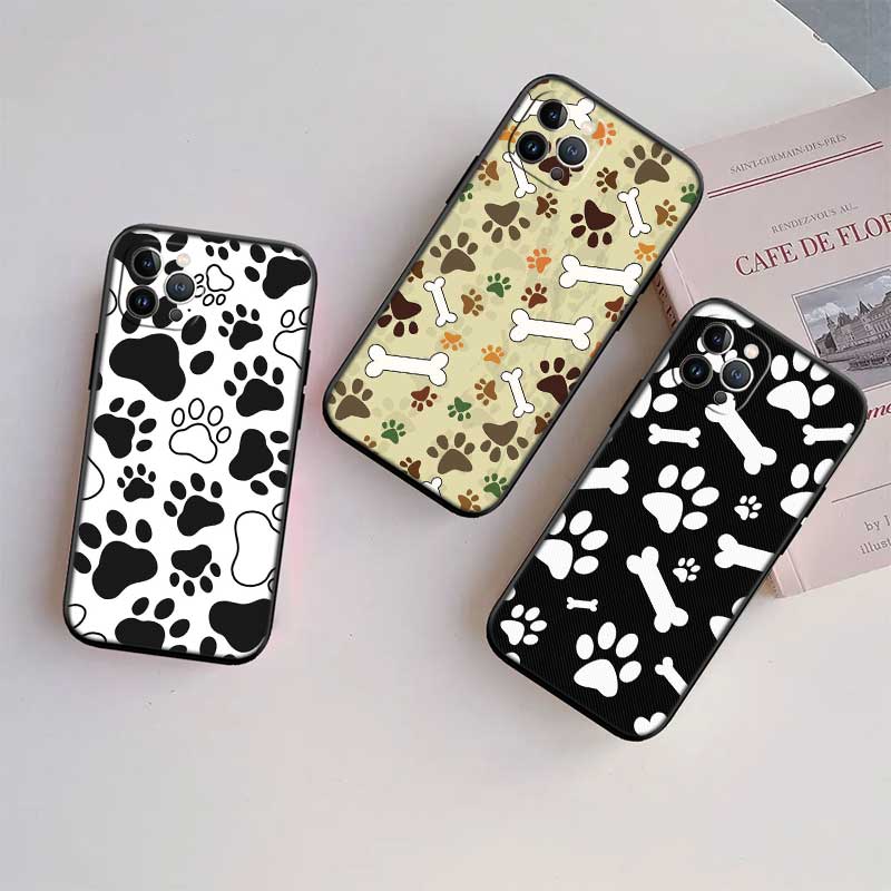 NH19 dog footprint Paw Case for Motorola Edge 60 60s 70 G86 G56 G54 E14 G04S G45 G54 G64 S30 S50 X30 X40 X50 Pro Power
