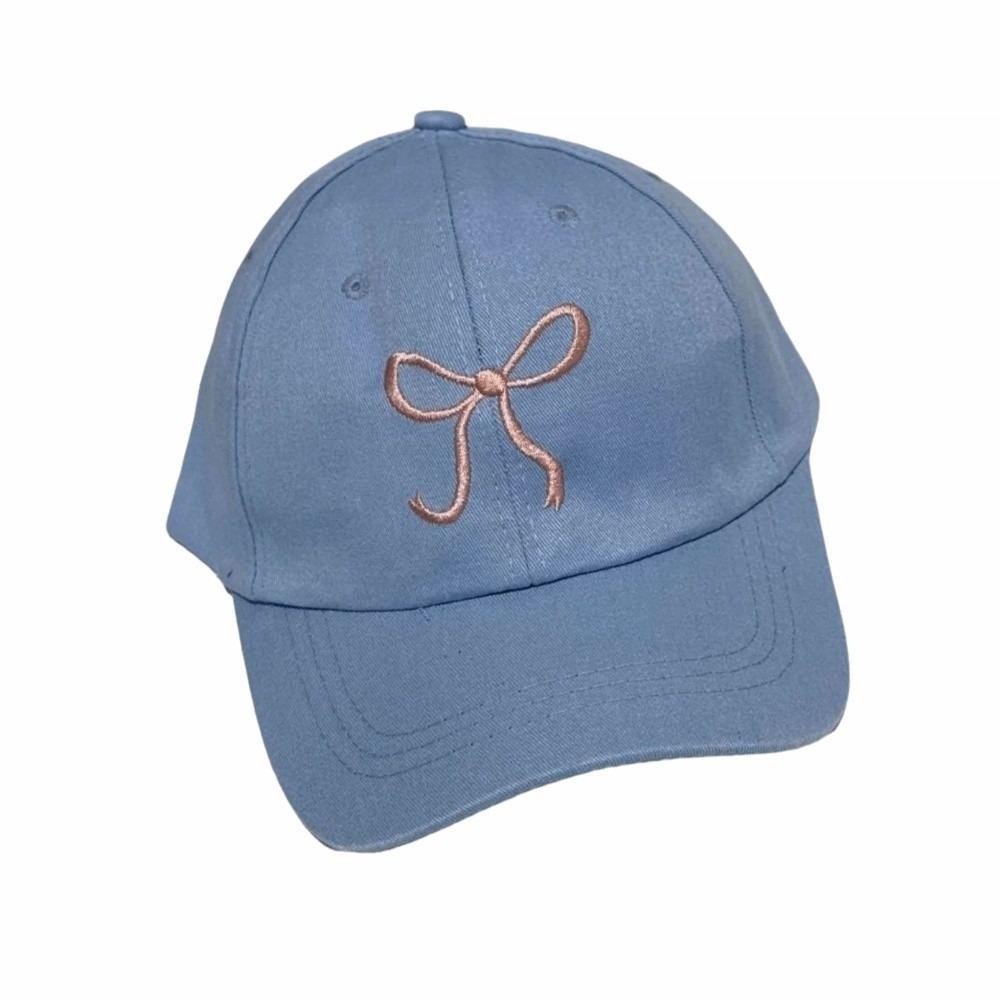 Cotton Bow Embroidered Hat Korean Style Women Peaked Cap Casual Bowknot Baseball Cap  for Girl