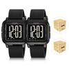 SKMEI 2691 Men's Sports Digital Watches 50M Waterproof Fashion Electronic Wristwatch Women Clock EL Light Week Date Display