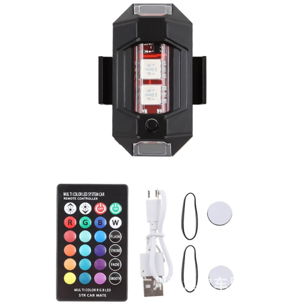 7 Color Motorcycle Warning Light RGB Motorcycle Signal Light LED Strobe Light Night Flying