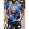 Short Sleeve Plus Size Summer Tee Men Outfit Blue Dragon 3d Print T Shirts Mens Casual Sportwear T Shirt Male