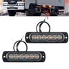 2pcs 12V-24V 6Led Lights Car Trailer Truck Motorcycle Side Marker Light Turn Light Bar Indicators Lamp Amber/red/white/blue