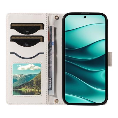Для Xiaomi Redmi Note 14 Pro+ 5G/Note 14 Pro 5G/Poco X7 5G Чехол-кошелек Ромбовидный Кожаный чехол для телефона с плечевым ремнем, ремешком на запястье
