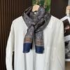 Spring Autumn High-End Silk Scarf with Paisley Pattern for Men Pure Silk Long 100% Silk Neck Scarf Winter Printed Scarves
