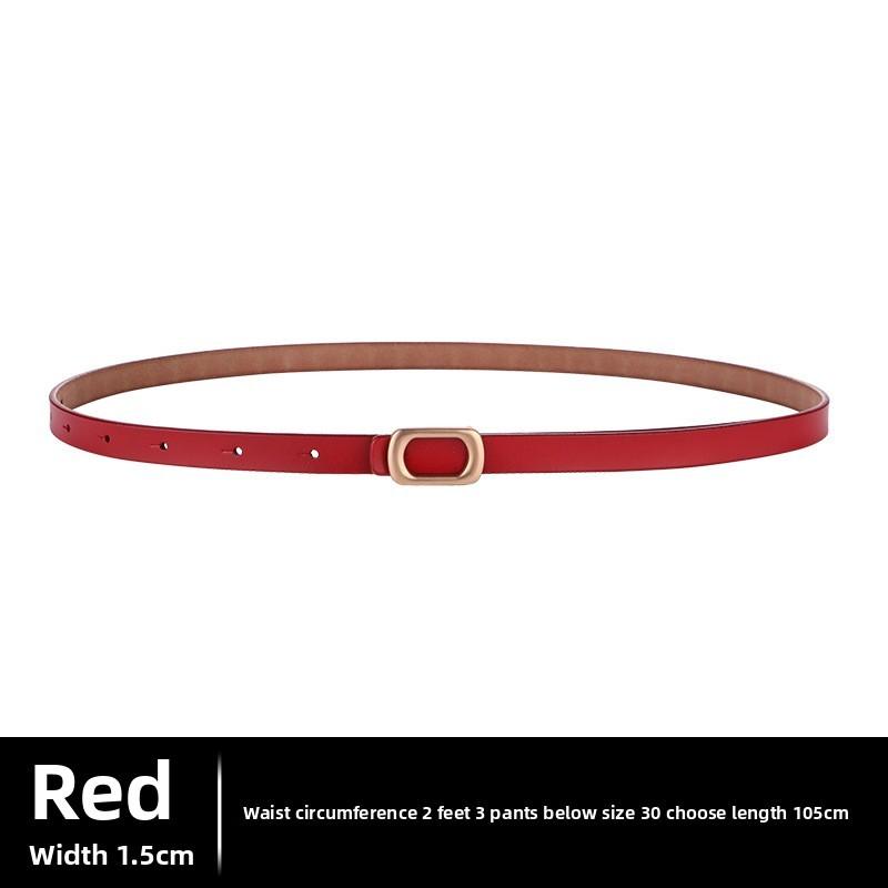 Slim Waist Belt For Women With Metal Snap Closure For Casual Wear