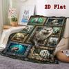 Otter Portrait Compilation 2D Flat Pattern Flannel Blanket, High quality All Seasons, Home Decor, Warmth and Comfort, Perfect for Christmas Gifts.