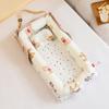 Luddy Crib Newborn Baby Bed with Pillow Foldable Portable Crib Portable Baby Gift Breathable Washable Months Bed-in-Bed Co-Sleeping 0-24