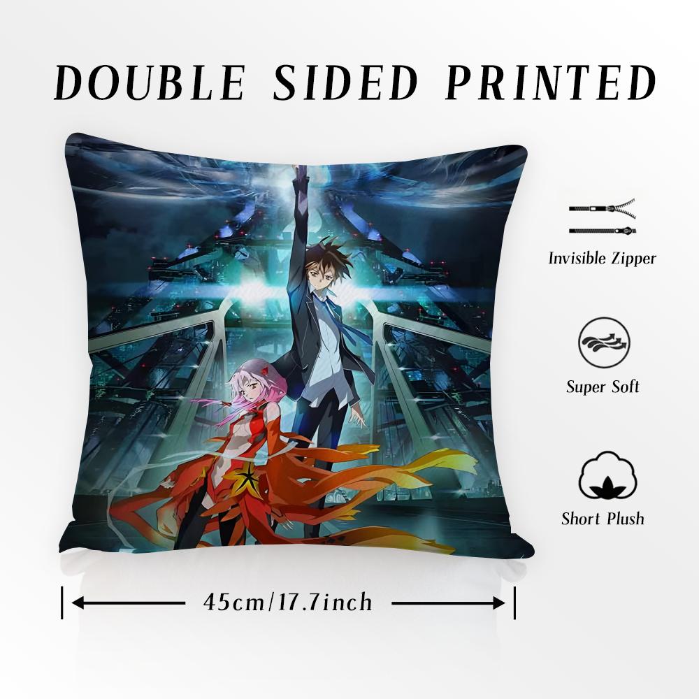 Наволочка Guilty Crown Наволочка против пылевых клещей Невидимая молния Шелковистый короткий плюш Чехол для диванной подушки