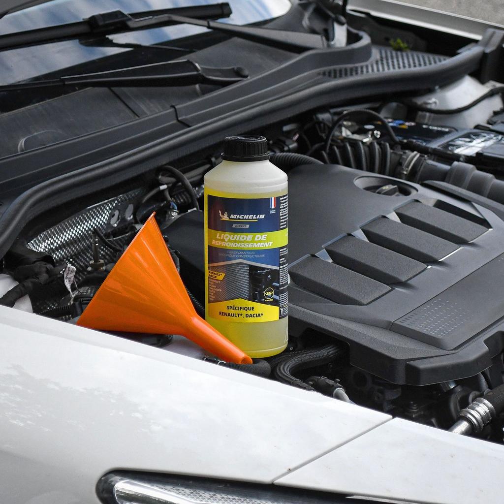 Liquide de refroidissement - MICHELIN - Jaune - Adapté aux normes RENAULT DACIA - 1L