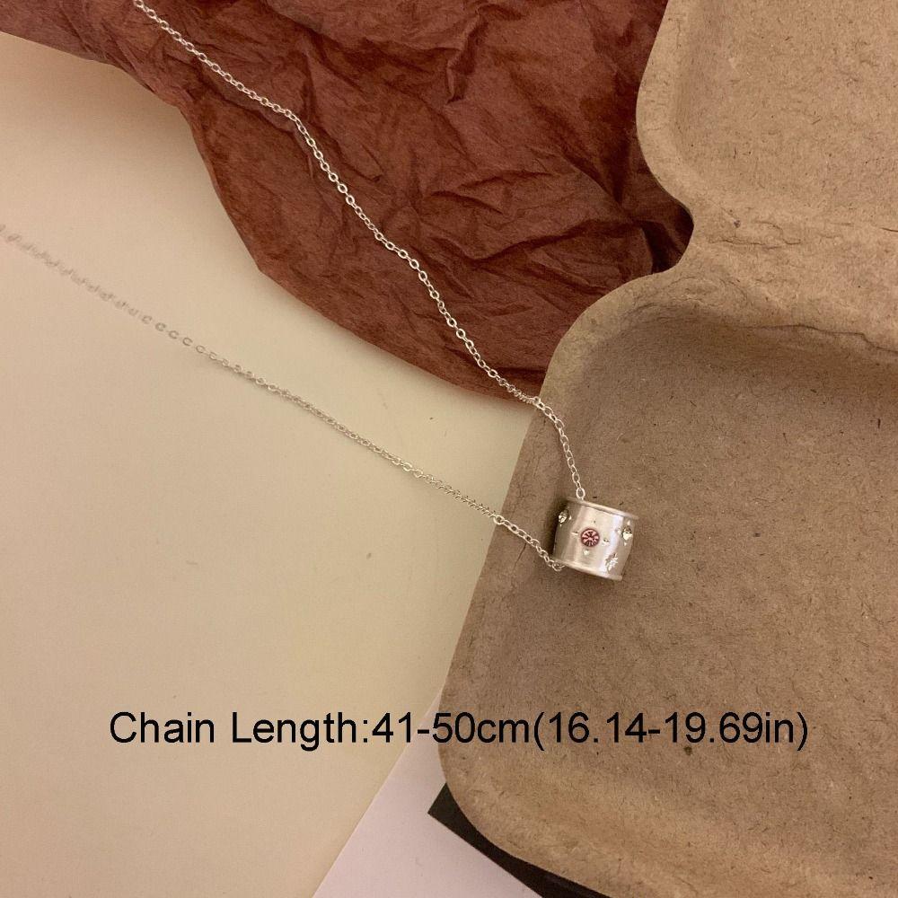 Цинк цинковый сплав ключичная цепочка маленькая стразы изысканная цепочка на шею ретро сплошной круг кулон ожерелье подарок