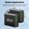 Всего 65 Вт 6 в 1 4 USB 2 Type C быстрая зарядка быстрое настенное зарядное устройство для iPhone Samsung Xiaomi Oppo мобильный телефон адаптер