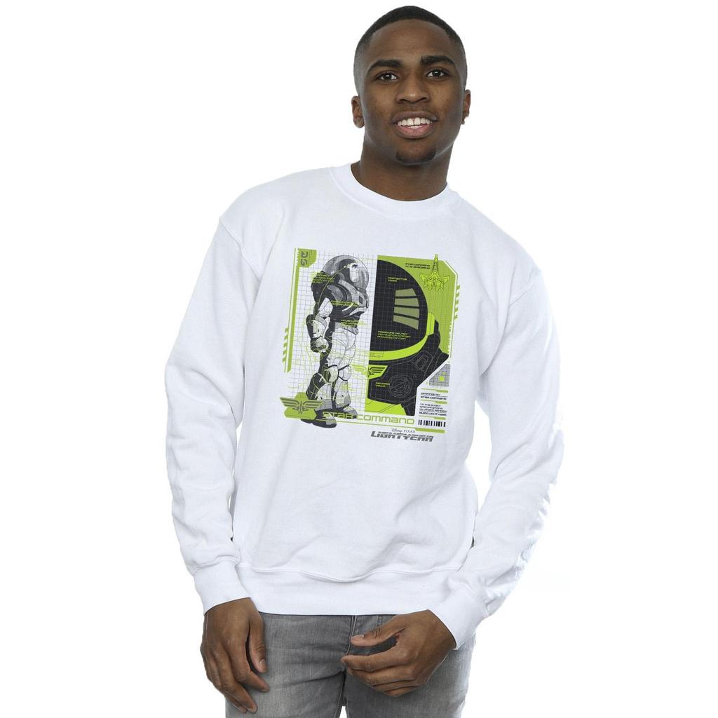 Disney Mens Lightyear Buzz Tech Panel Sweatshirt