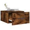 Wall Mounted Nightstand Smoked Oak 35x35x20 cm