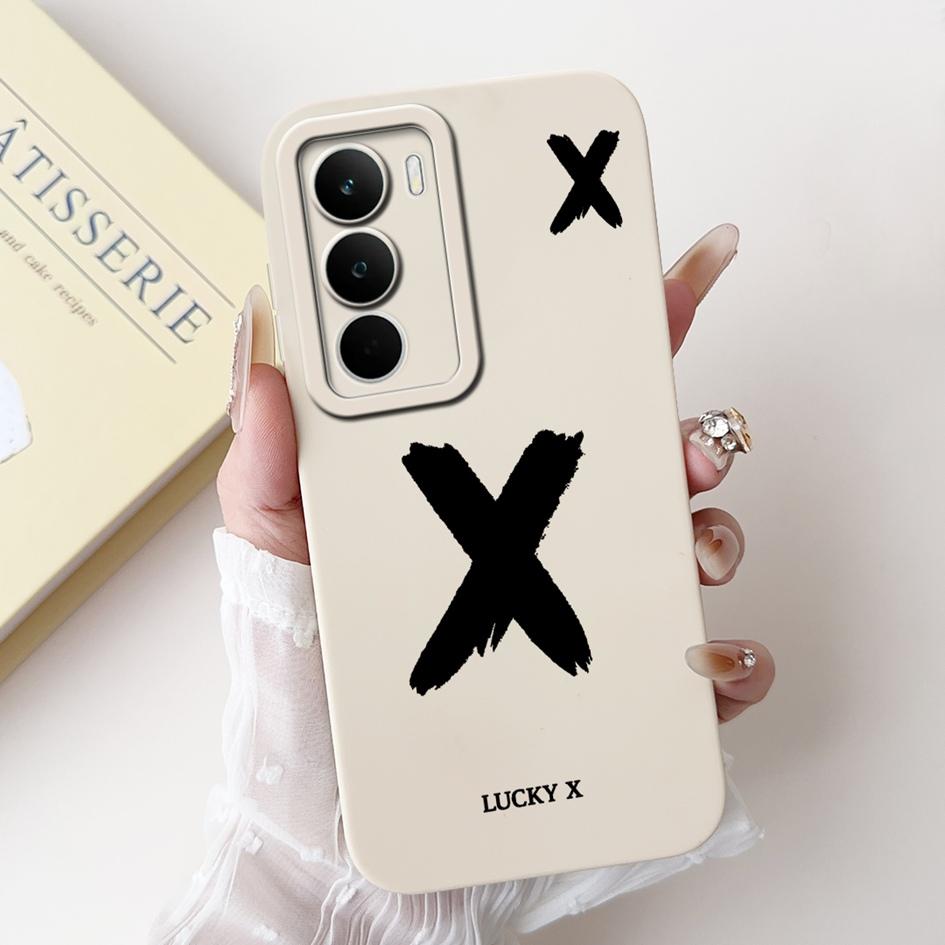 For Realme C71 2025 Case RMX5303 Cover Cute Lucky Initial Letters Soft Silicone Lens Protective Covers For RealmeC71 C 71 Bumper