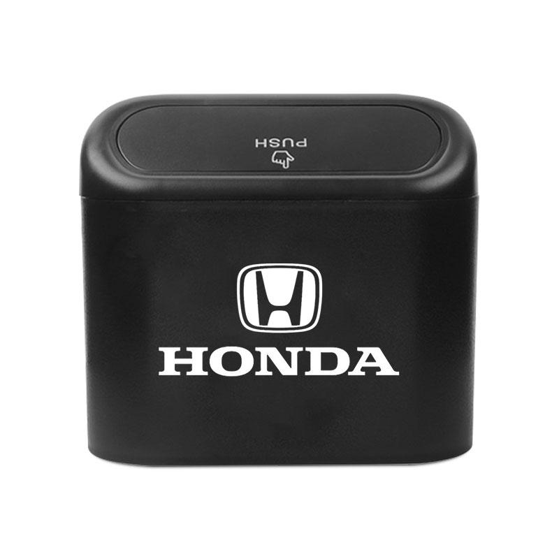 Car Vehicle Case Storage Box Black ABS Square Pressing Trash Can For Honda Fit Mugen Insight Type S R VTEC DOHC Modulo Vezel Legend RR Si
