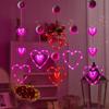 Waterproof Heart Curtain Fairy Light Creative Suction Cup Atmosphere Light  Proposal Ceremony