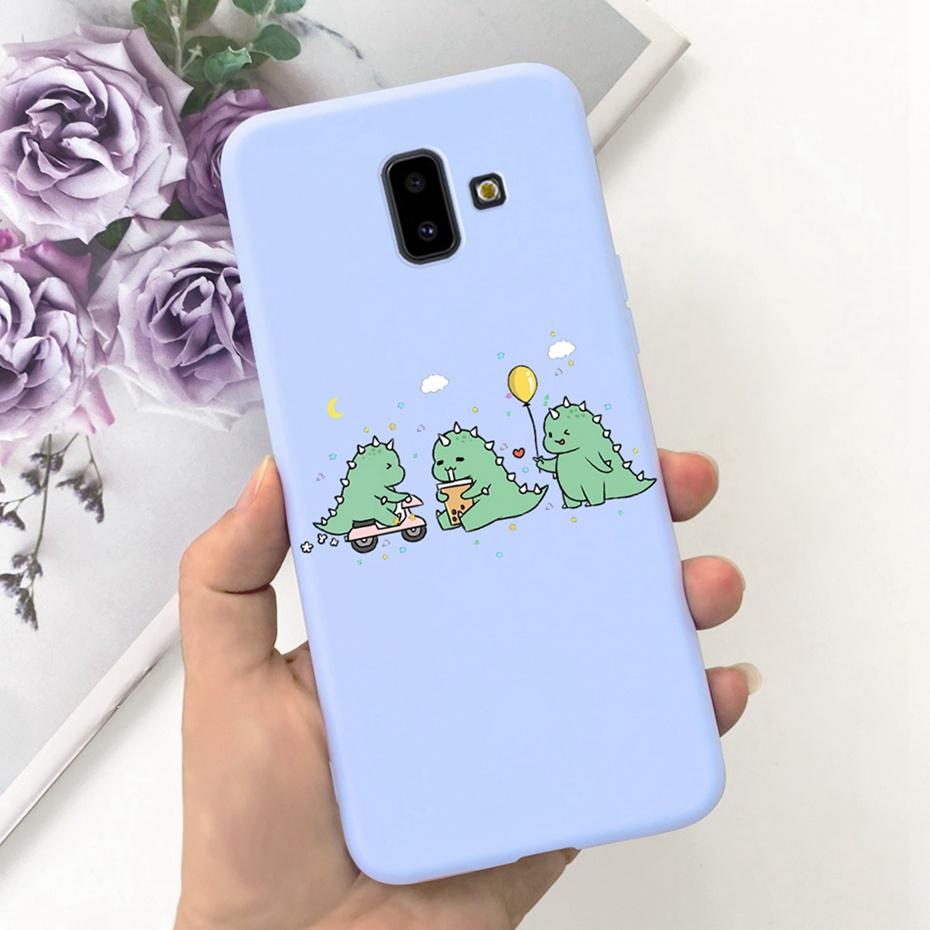 Чехол для телефона Samsung Galaxy J6 Plus 2018 Милый Мультяшный Животный Конфетный Цвет Мягкий Силиконовый TPU Чехол для Samsung J6 J 6 J6Plus