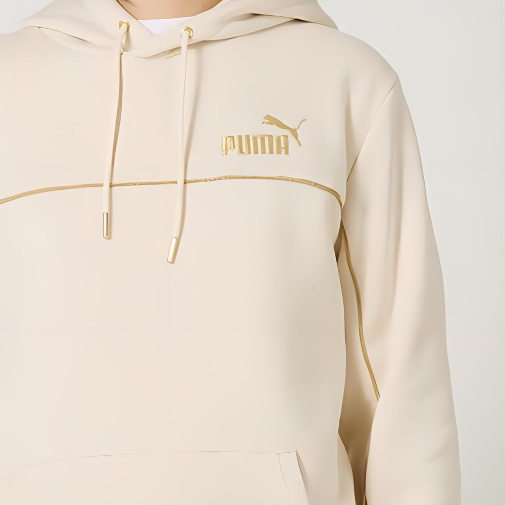 Puma Повседневная толстовка с логотипом Топы унисекс Бежевый 680141-87