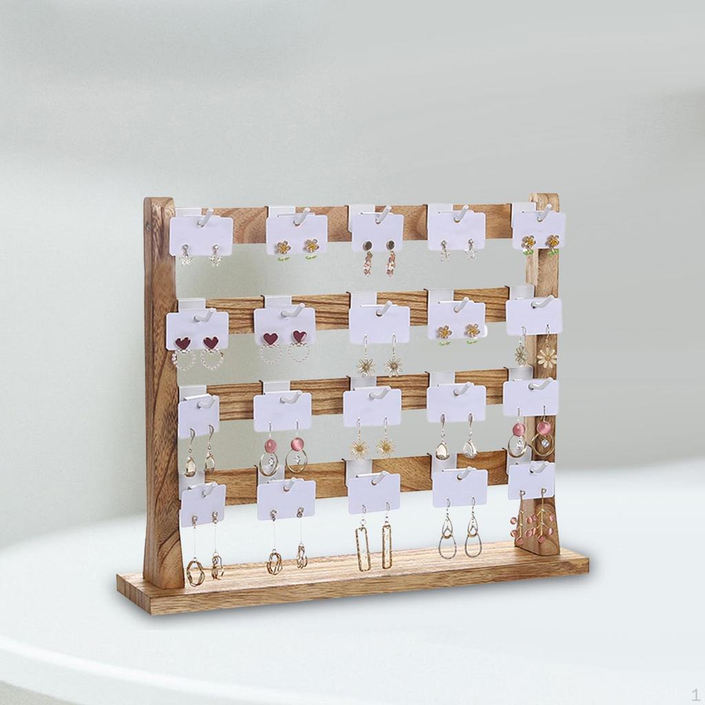 Подставка для сережек для продажи, деревянная ювелирная стойка большой емкости для продажи